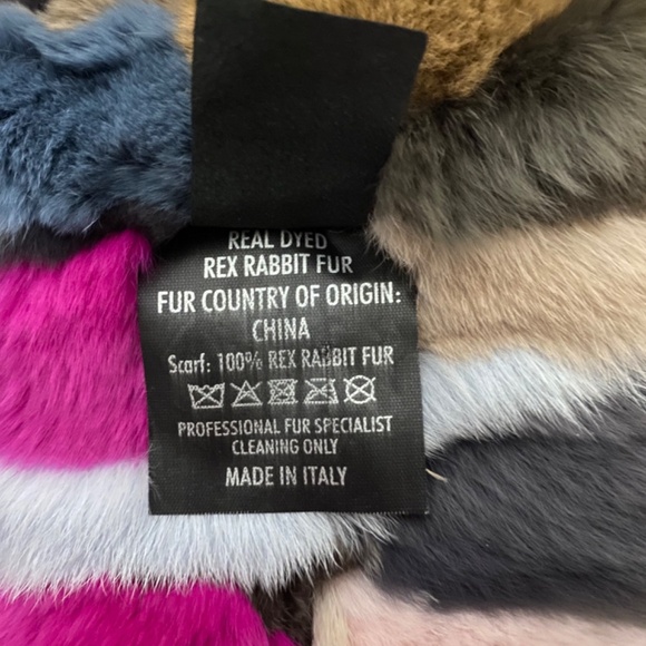 Giorgio Salvini multi color fur scarf - Picture 3 of 4